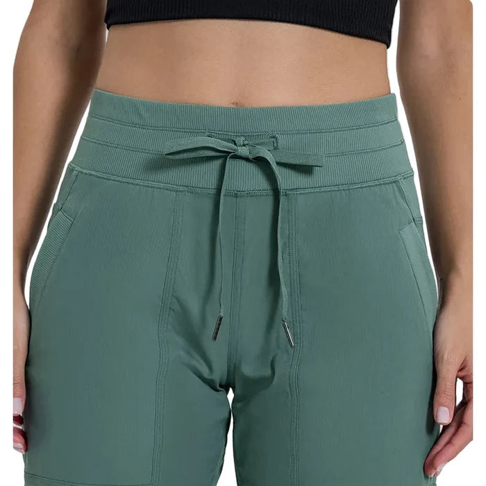 Women’s quick-drying sports pants by Habicare in five shades, shown in a versatile, comfortable fit suitable for active wear.