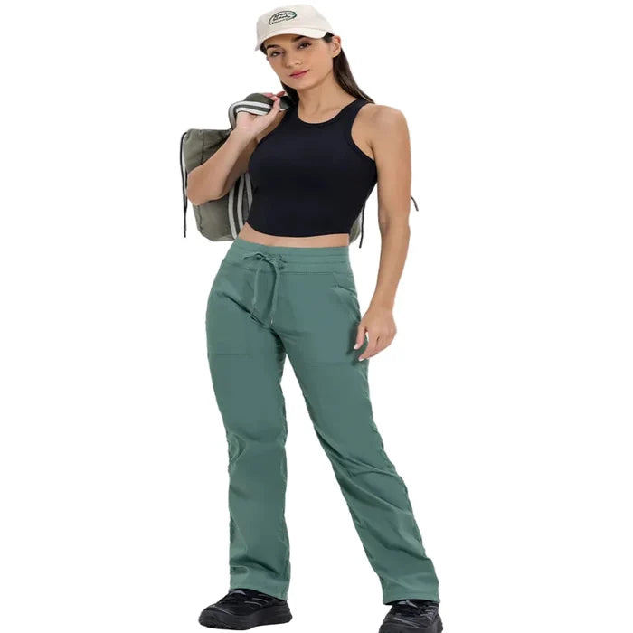 Women’s Habicare quick-drying sports pants in five shades, lightweight and comfortable athletic wear for active women.