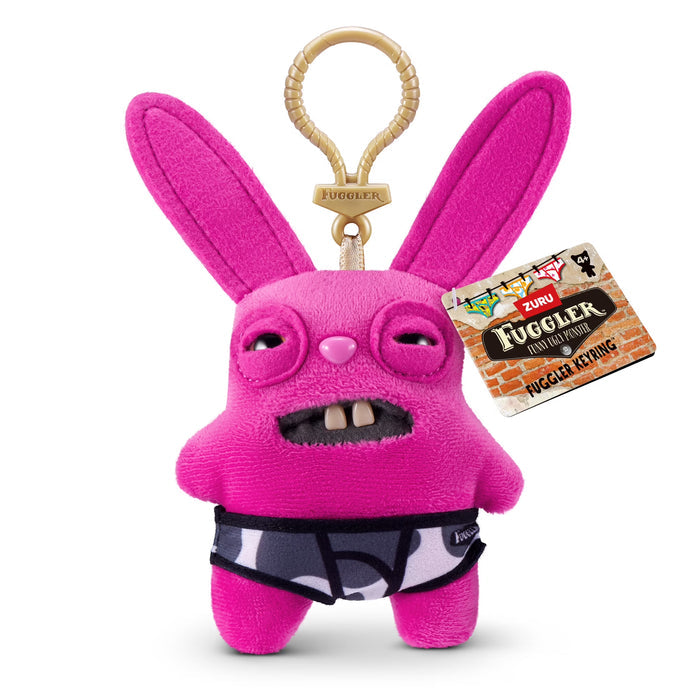Zuru Fugglers 5 Inch Plush Keyring - Rabid Rabbit Pink
