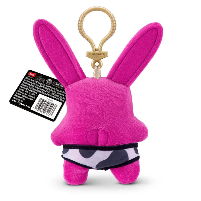Zuru Fugglers 5 Inch Plush Keyring - Rabid Rabbit Pink
